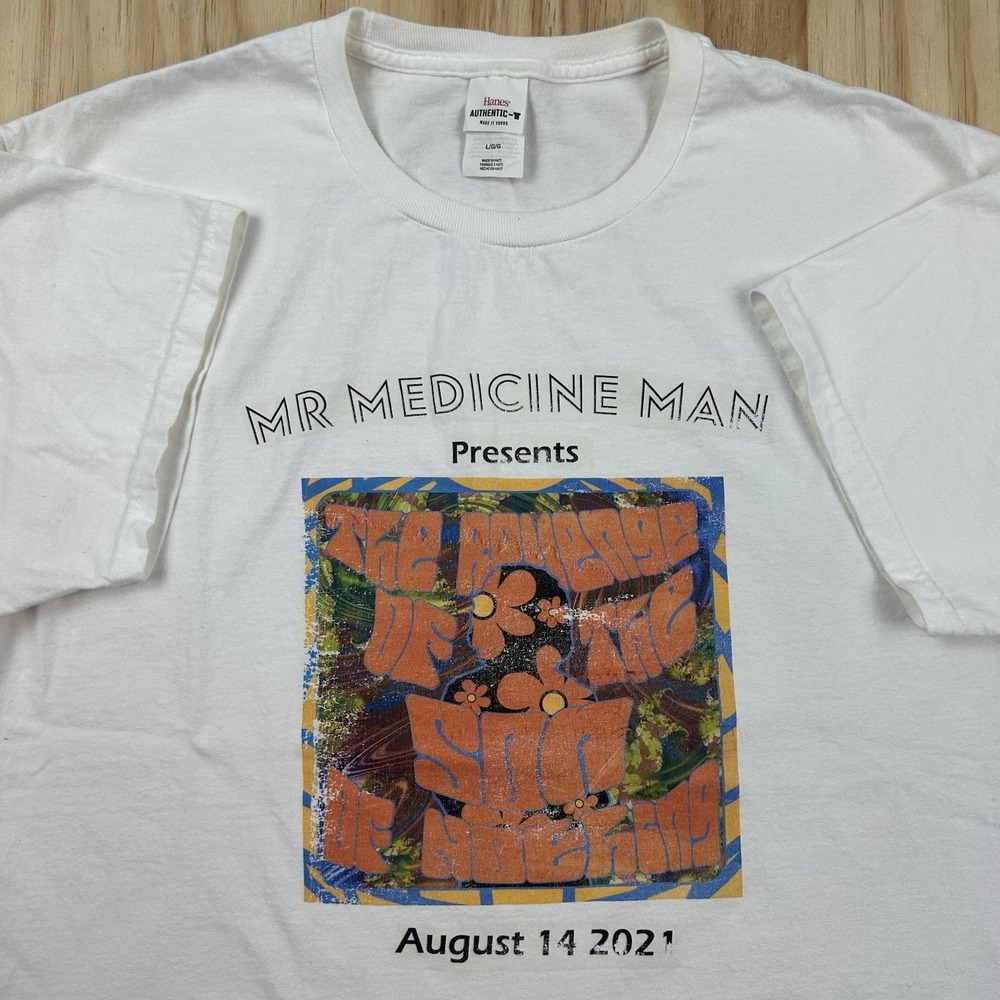 Mr Medicine Man The Revenge of the Son of Nothing Tour Album T Shirt White Large